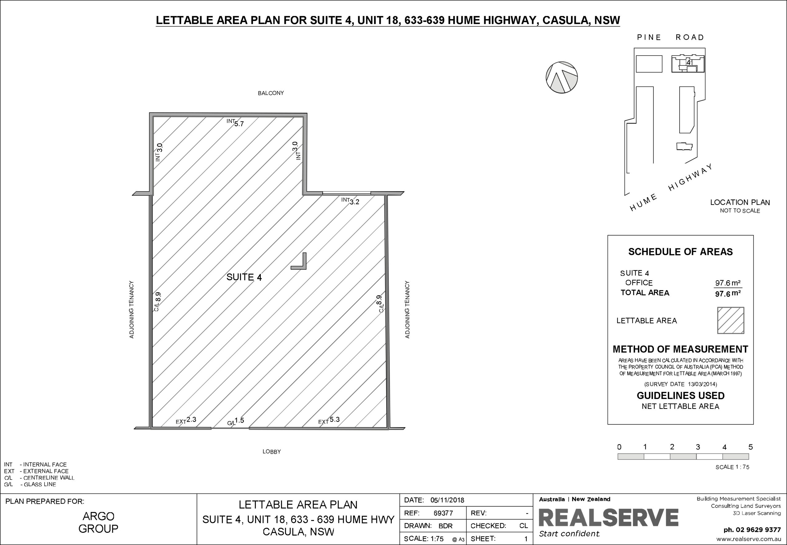 Floor plan for Unit 18, Suite 4