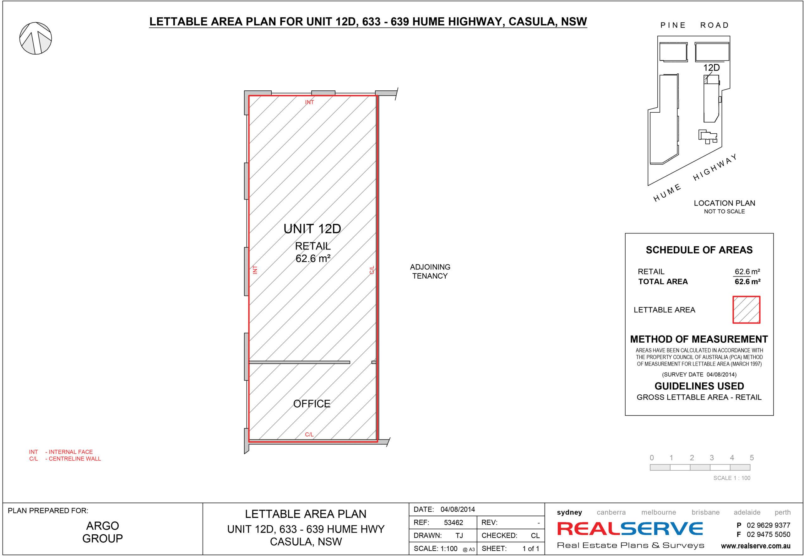 Floor plan for Unit 12D