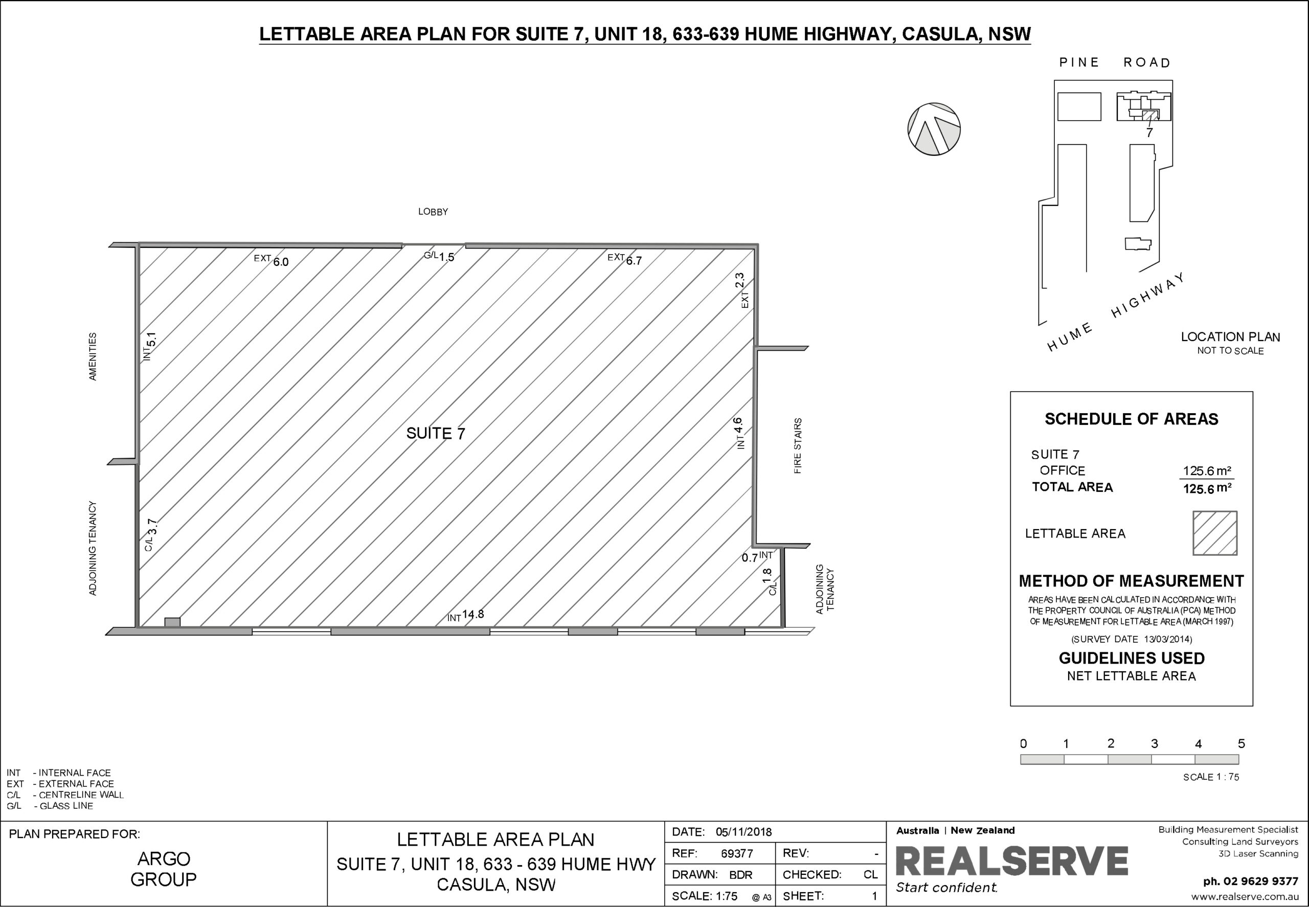 Floor plan for Unit 18, Suite 7
